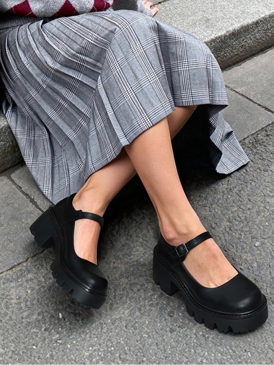 Dream Pairs|Black Chunky Platform Mary Jane Shoes|Black|9.5|NWOB - Picture 8 of 10